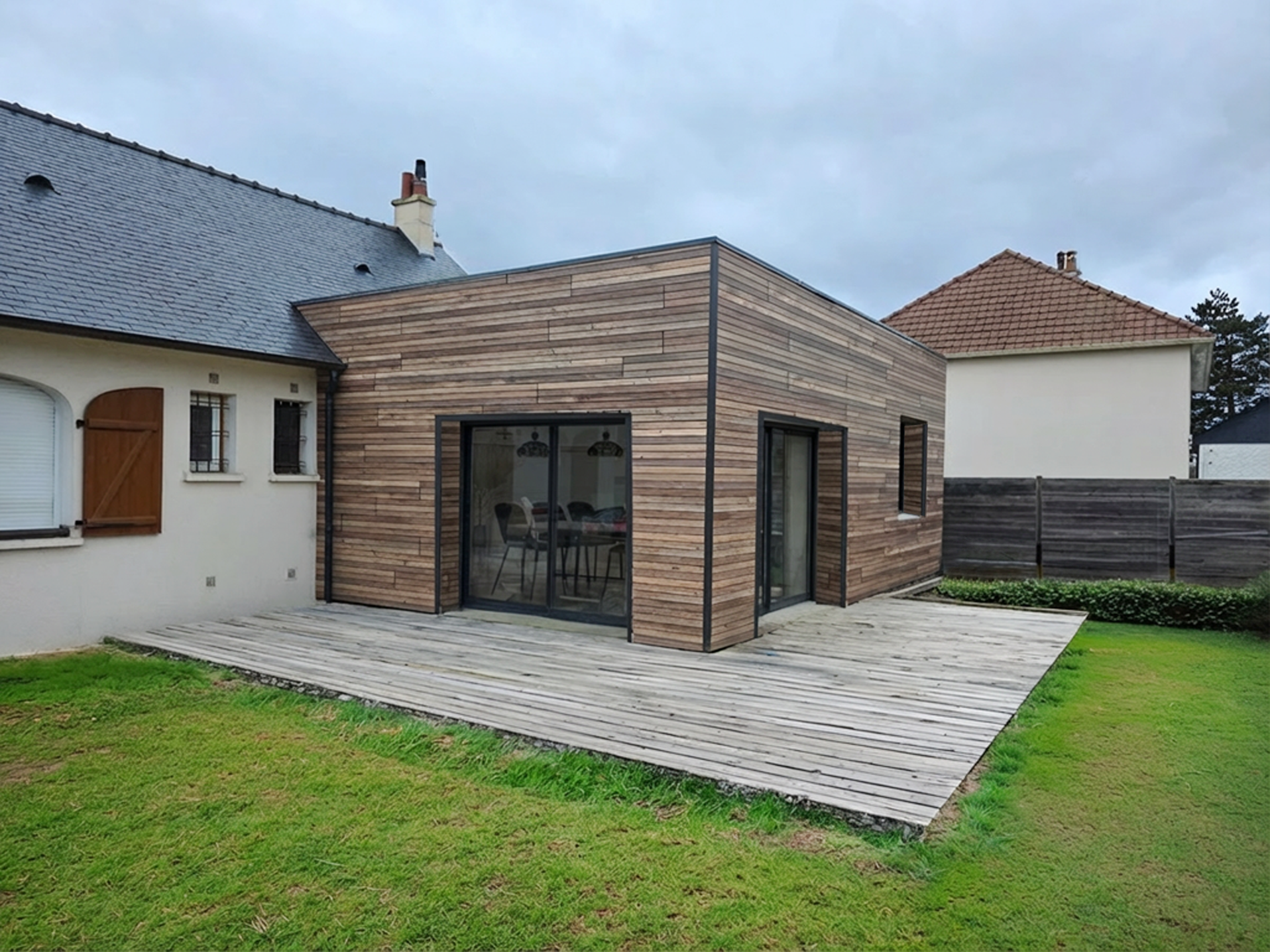 bardage composite pose horizontale chêne brut bardage composite pose horizontale chêne brut