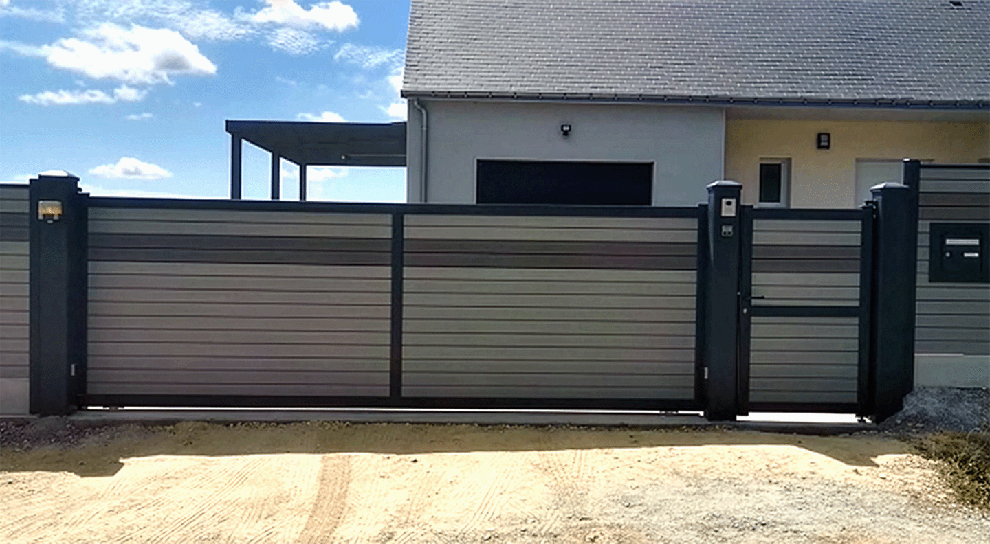 portail clôture et portillon en composite et entièrement personnalisable